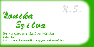 monika szilva business card